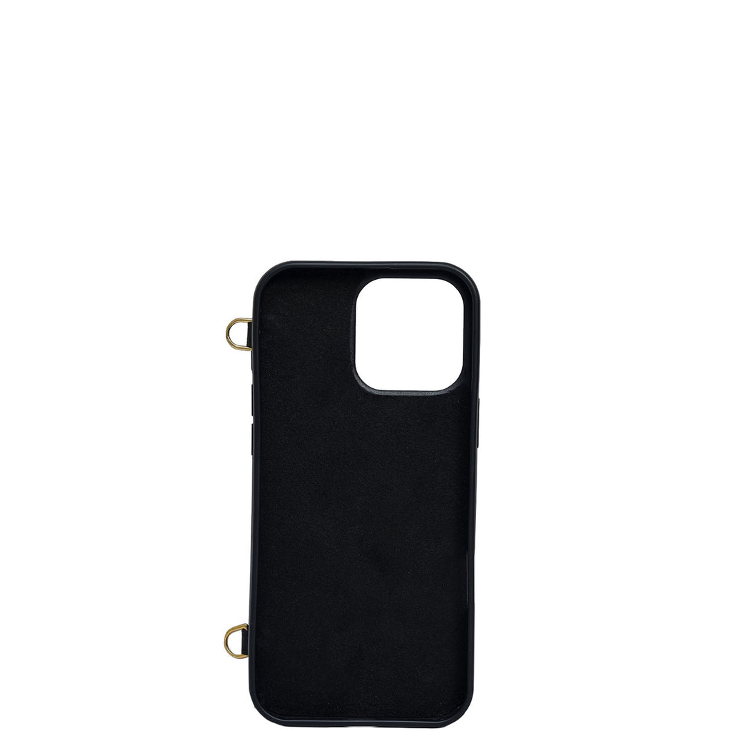 Quilting Leather Mobile Case (Iphone 16 Pro)- Black