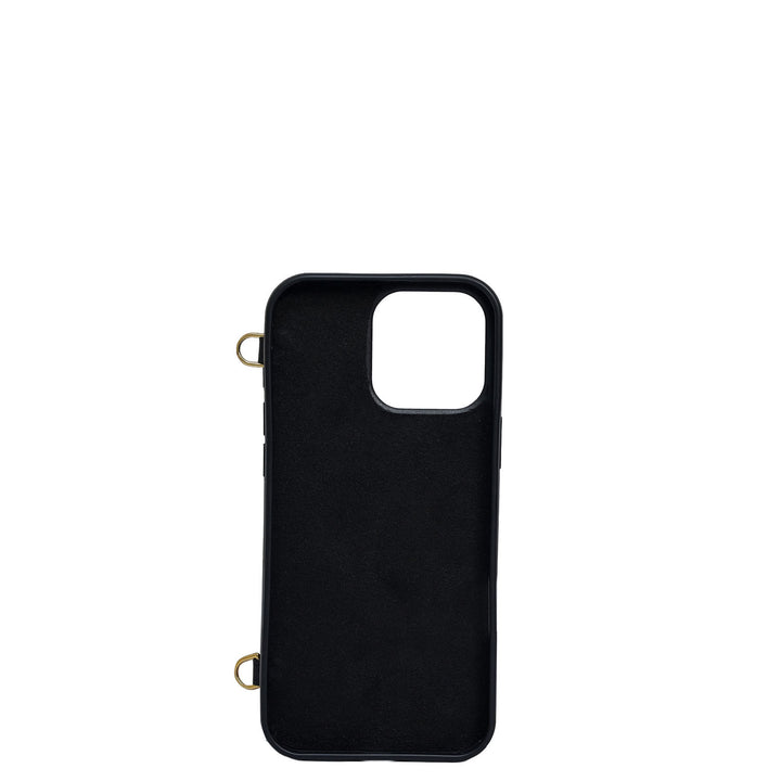 Quilting Leather Mobile Case (Iphone 16 Pro)- Black