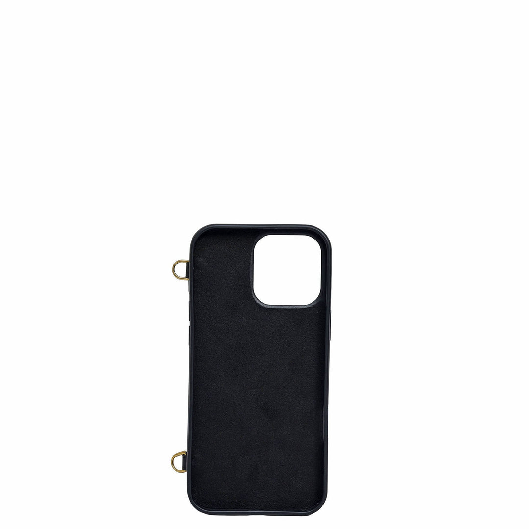 Quilting Leather Mobile Case (Iphone 16 Pro) - Black