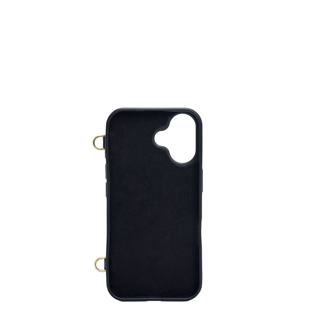 Quilting Leather Mobile Case (Iphone 16) - Black