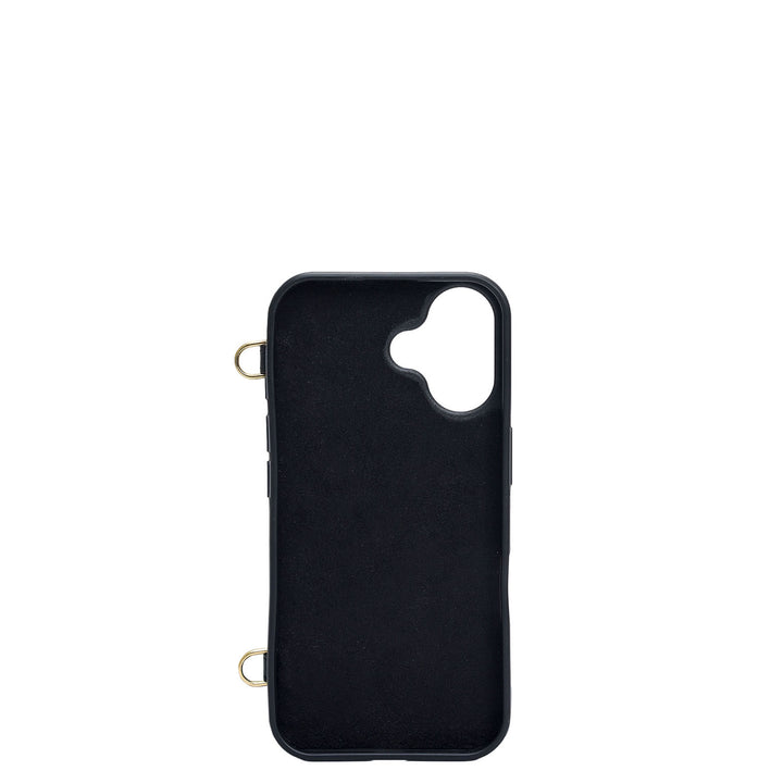 Quilting Leather Mobile Case (Iphone 16) - Black