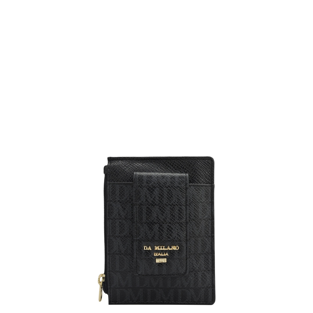 4 Slots Leather Money Clip - Black