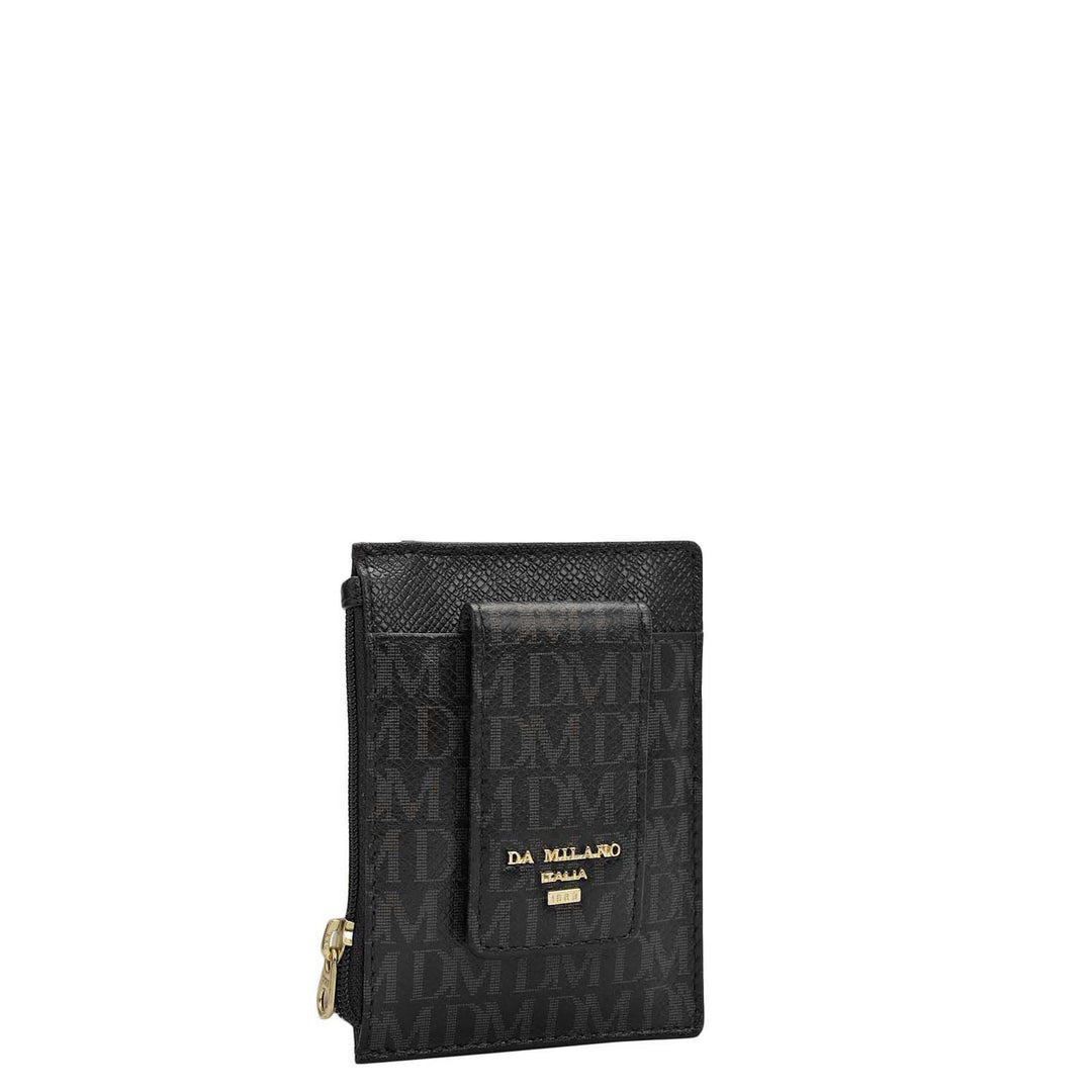 4 Slots Leather Money Clip - Black