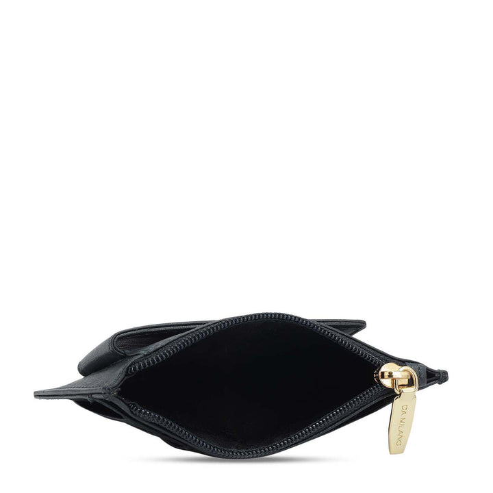 Plain Leather Money Clip - Navy