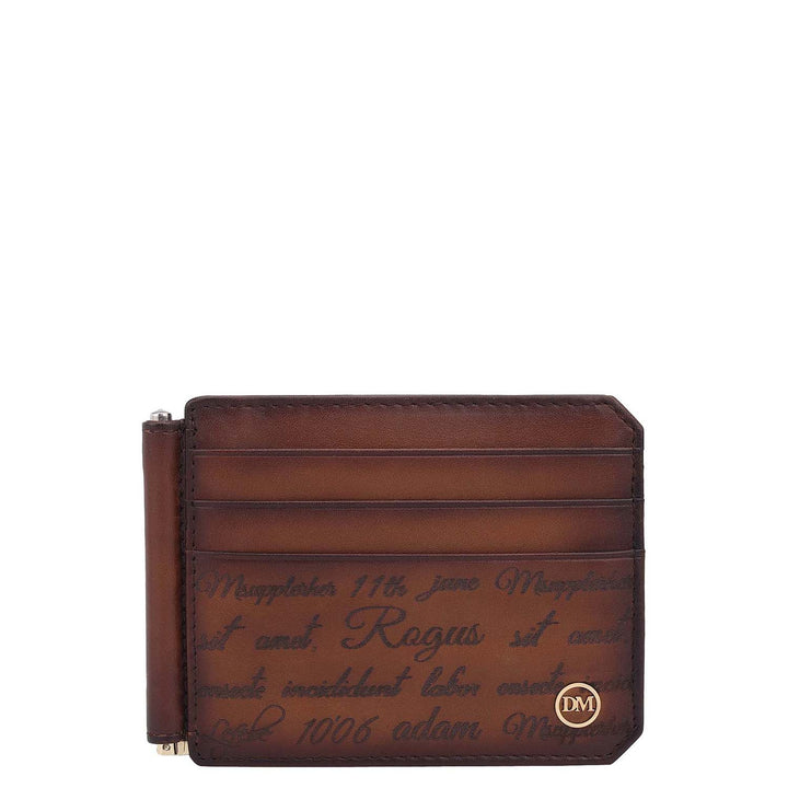 Signato Leather Money Clip - Cognac