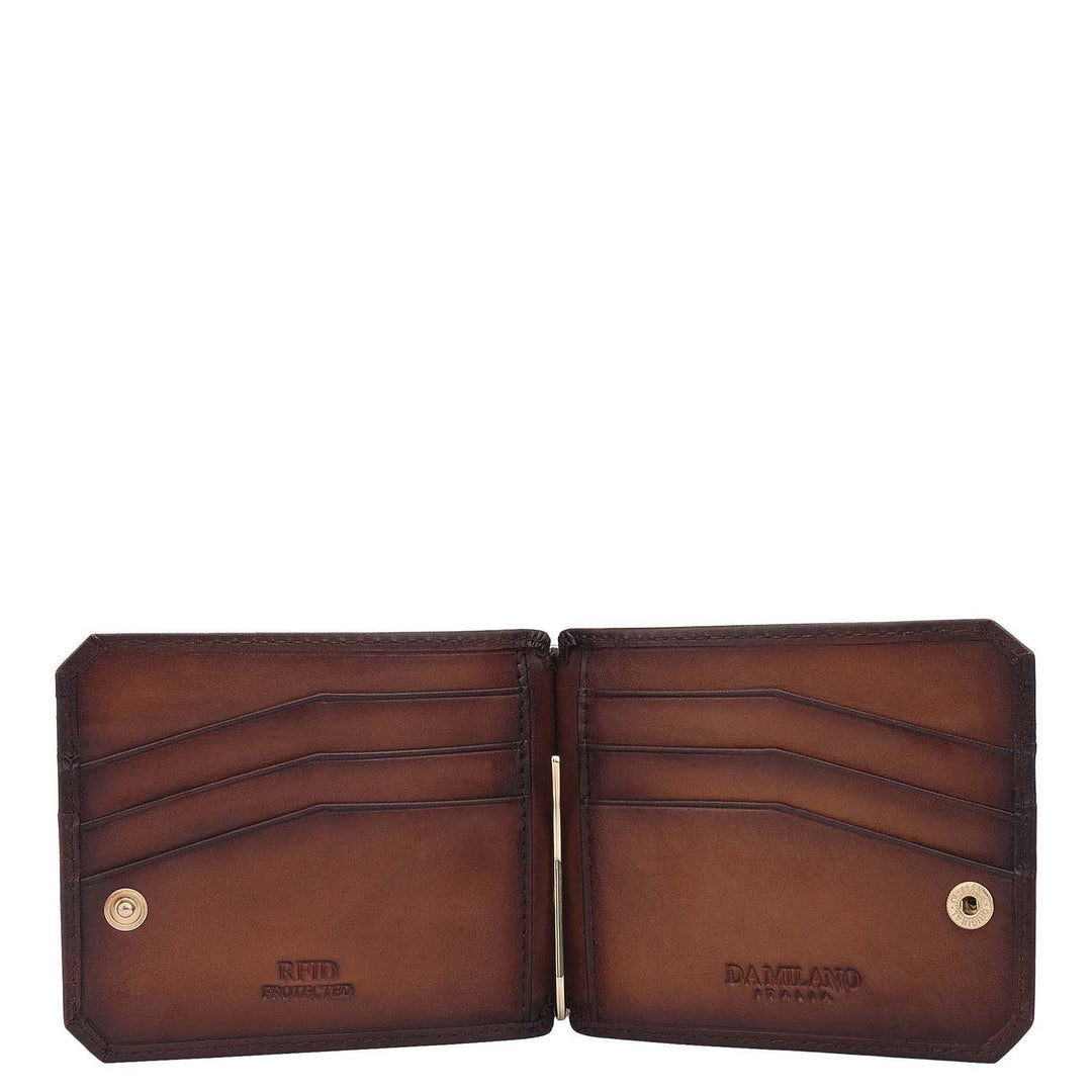 Signato Leather Money Clip - Cognac