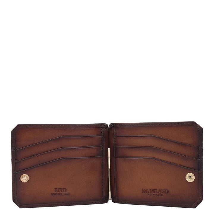 Signato Leather Money Clip - Cognac