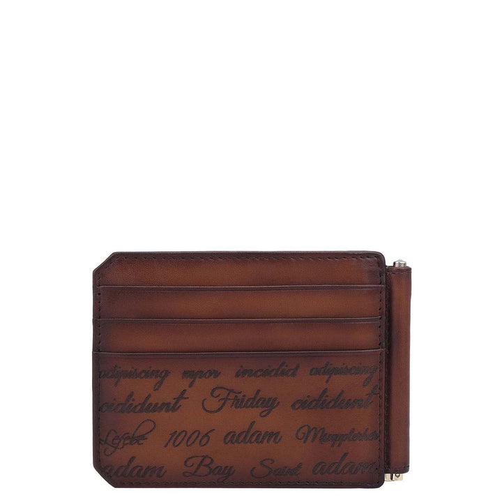 Signato Leather Money Clip - Cognac