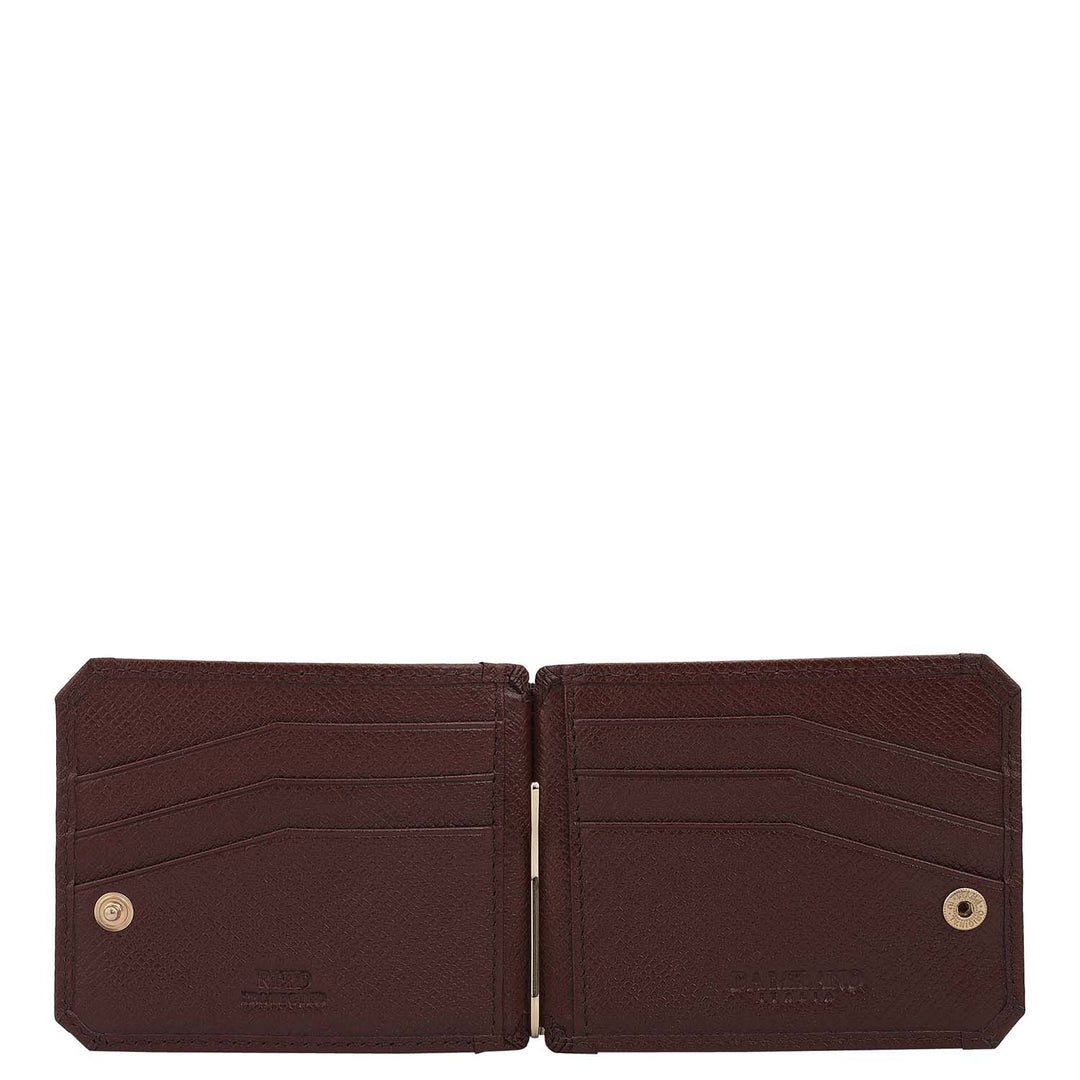 Croco Franzy Leather Money Clip - Date