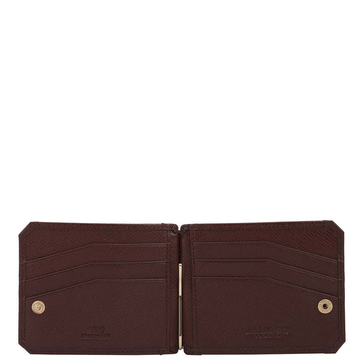 Croco Franzy Leather Money Clip - Date