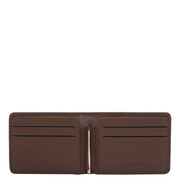 Calf Leather Money Clip - Brown