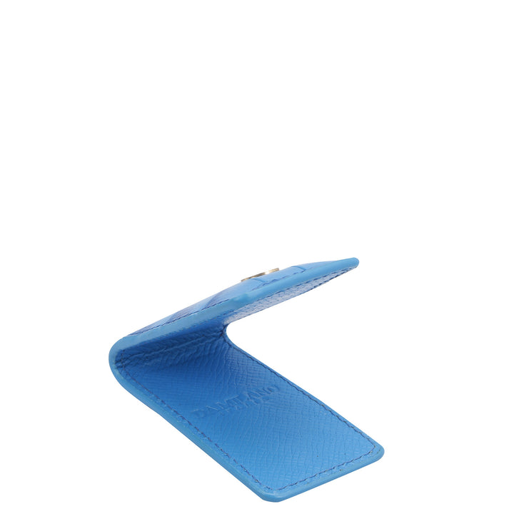 Croco Leather Money Clip - Blue