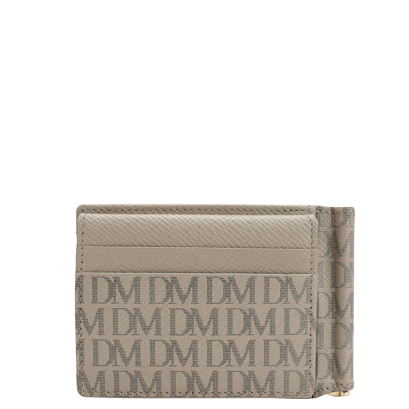 Monogram Leather Money Clip - Chalk