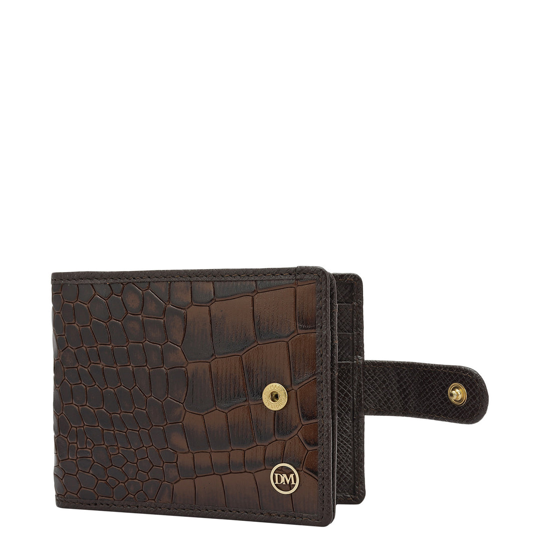 Croco Leather Money Clip - Date