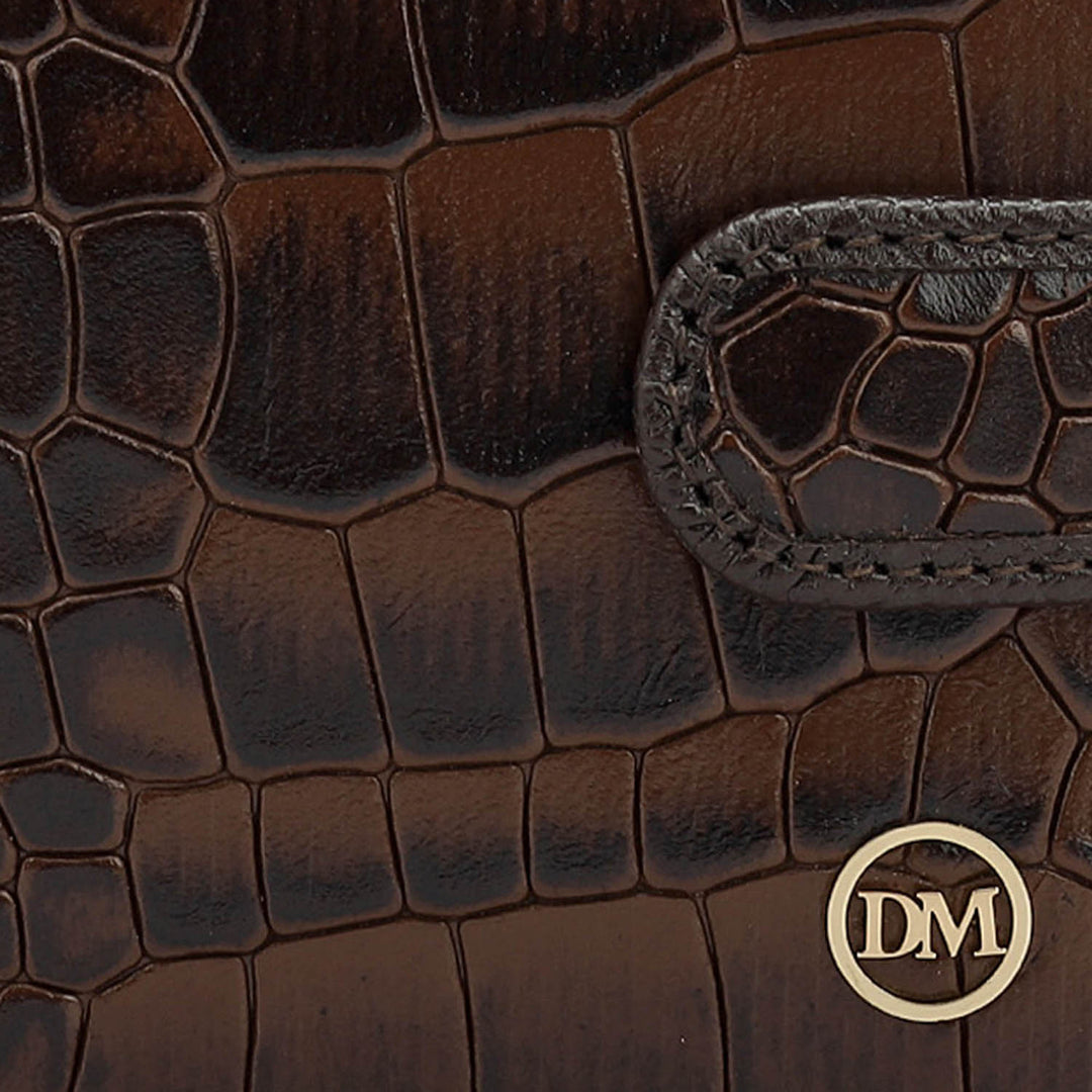 Croco Leather Money Clip - Date