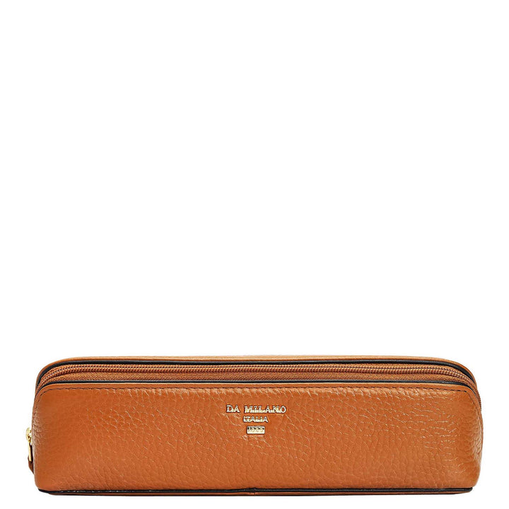 Wax Leather Multi Pouch - Caramel
