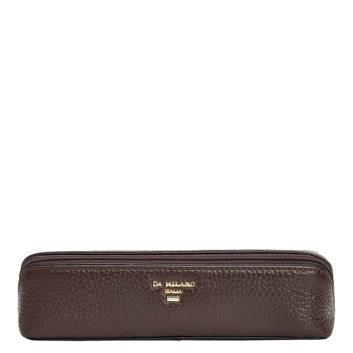 Wax Leather Multi Pouch - Chocolate