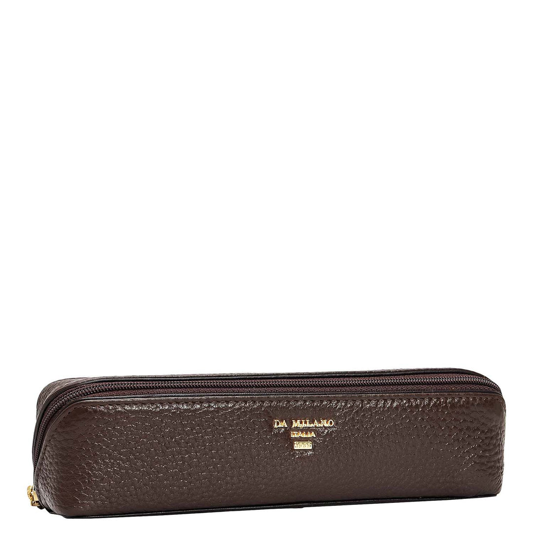 Wax Leather Multi Pouch - Chocolate