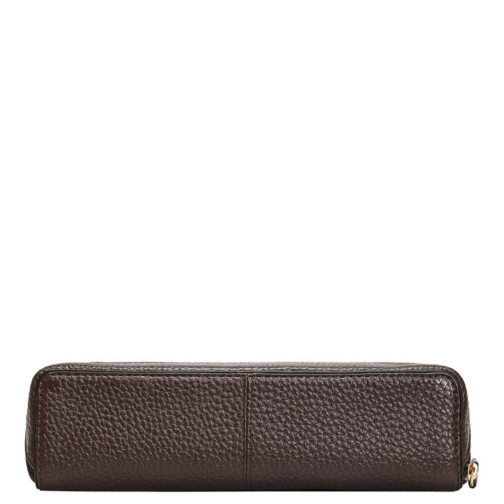 Wax Leather Multi Pouch - Chocolate