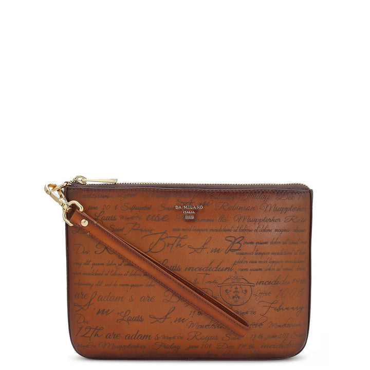 Small Signato Leather Multi Pouch - Cognac