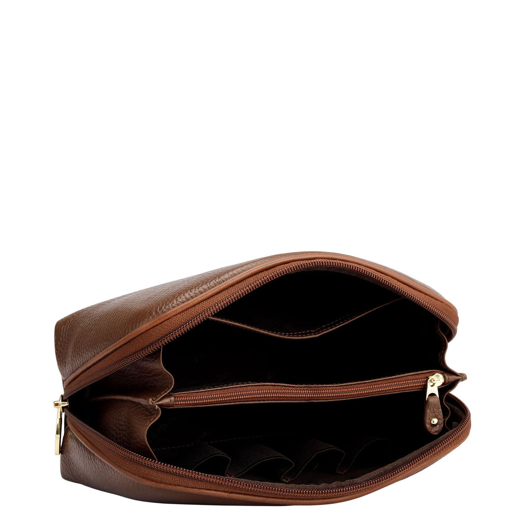 Wax Leather Multi Pouch - Espresso