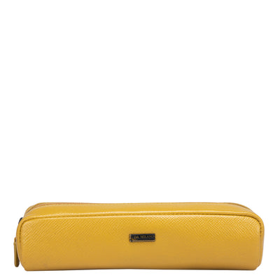 Franzy Leather Multi Pouch - Mustard