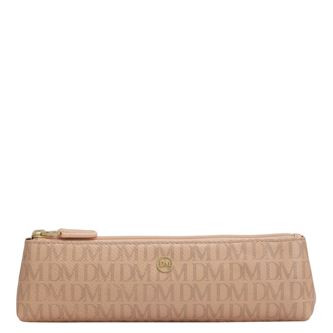 Monogram Leather Multi Pouch - Peach