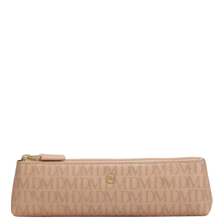Monogram Leather Multi Pouch - Peach