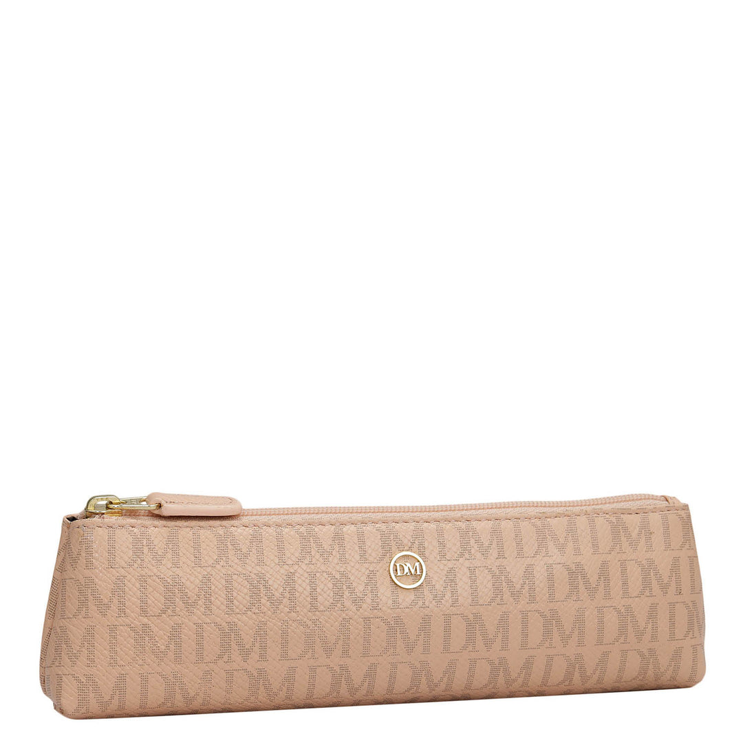 Monogram Leather Multi Pouch - Peach