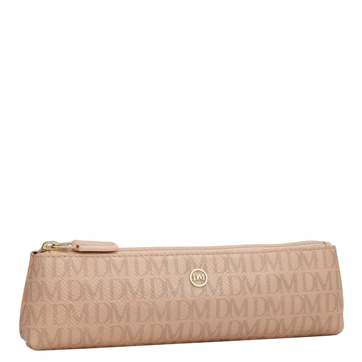 Monogram Leather Multi Pouch - Peach