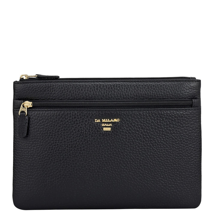 Wax Leather Multi Pouch - Black