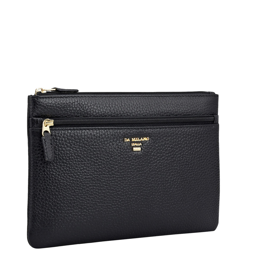 Wax Leather Multi Pouch - Black