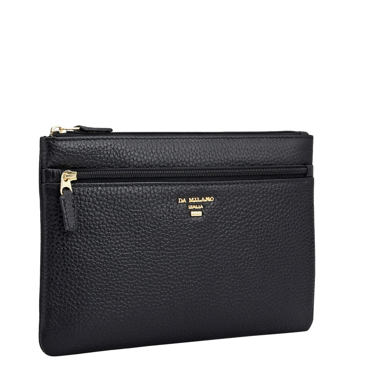 Wax Leather Multi Pouch - Black