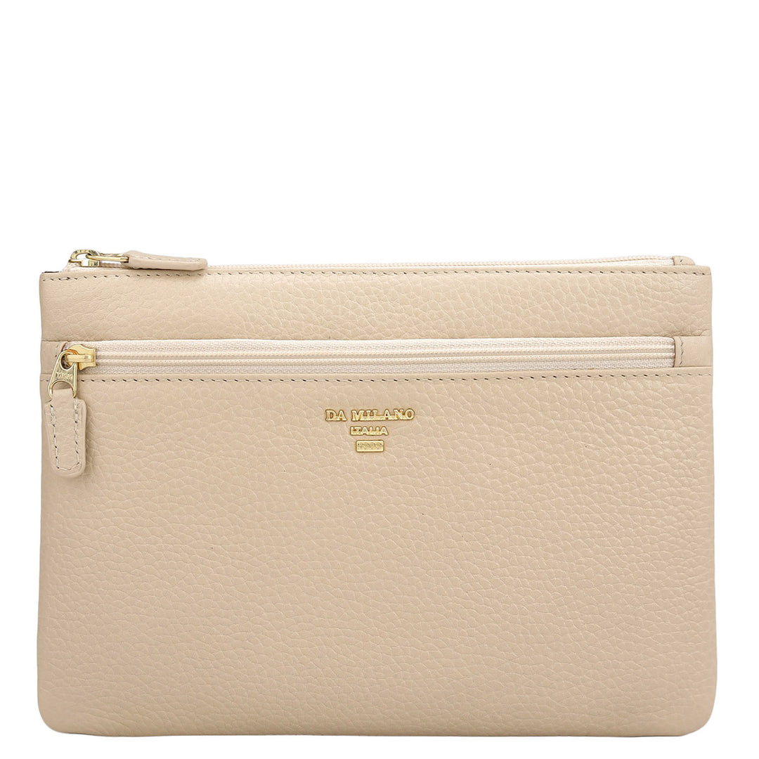 Wax Leather Multi Pouch - Dove
