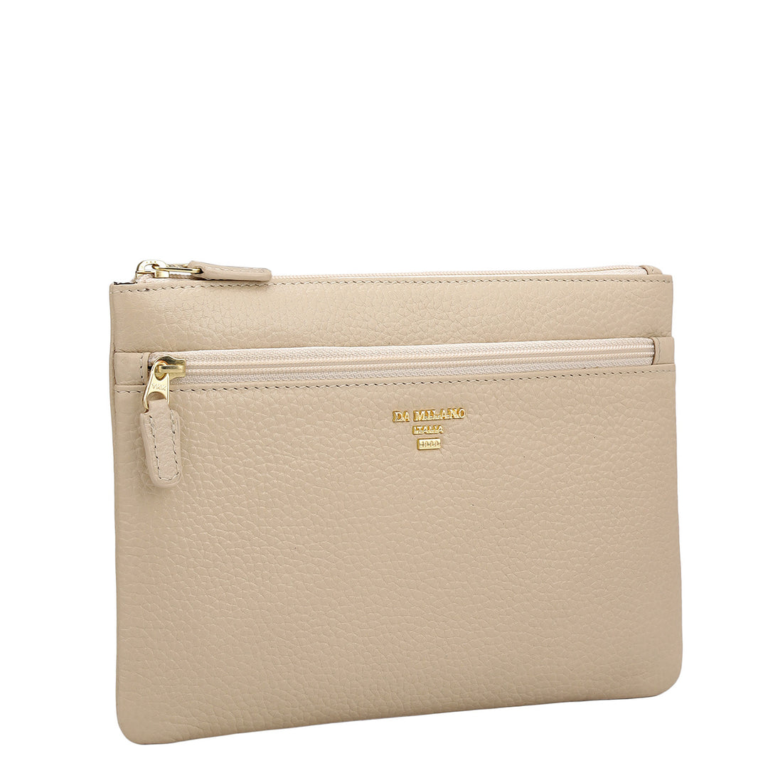 Wax Leather Multi Pouch - Dove