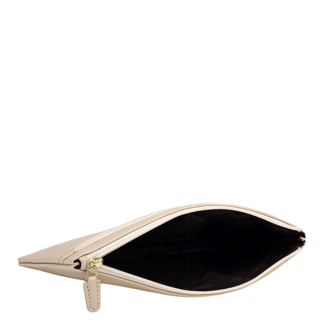 Wax Leather Multi Pouch - Dove