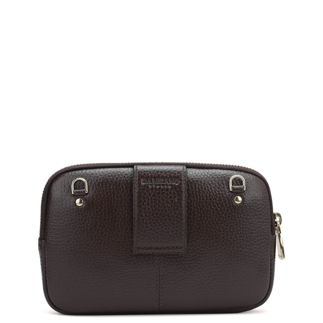 Wax Leather Multi Pouch - Chocolate