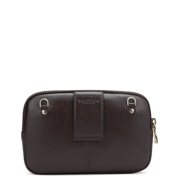 Wax Leather Multi Pouch - Chocolate