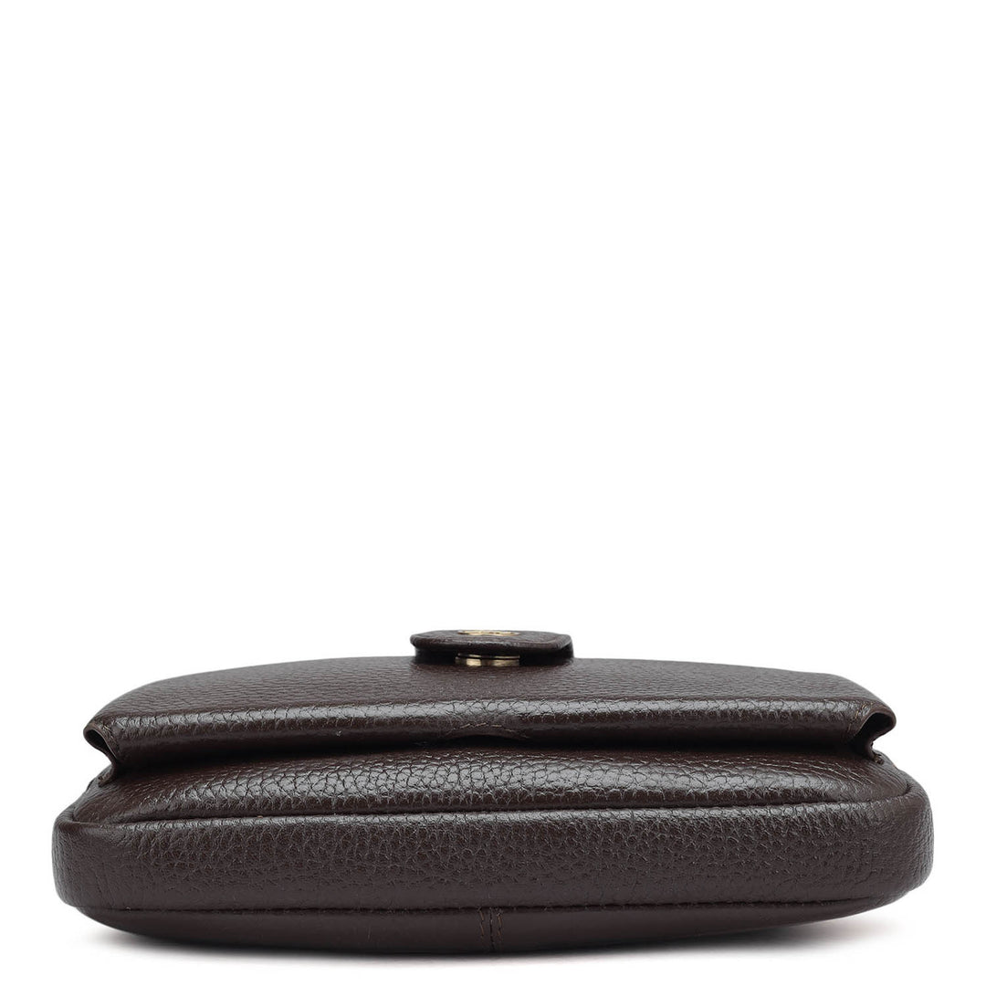 Wax Leather Multi Pouch - Chocolate