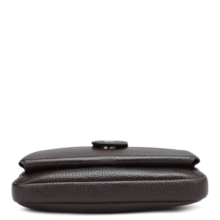 Wax Leather Multi Pouch - Chocolate