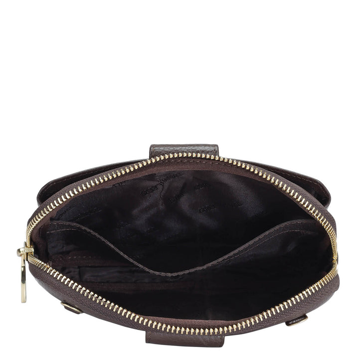 Wax Leather Multi Pouch - Chocolate