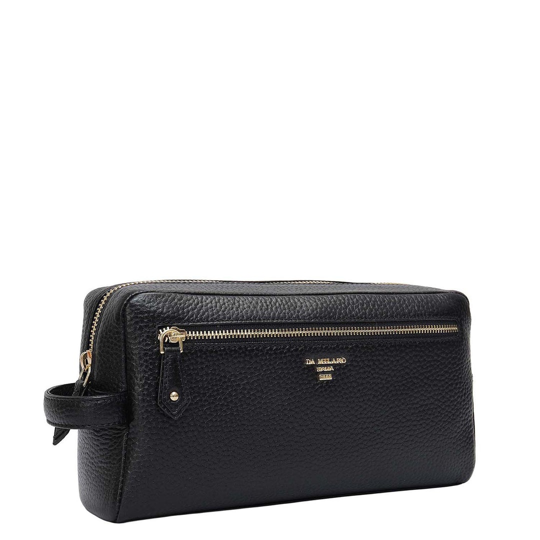 Wax Leather Multi Pouch - Black