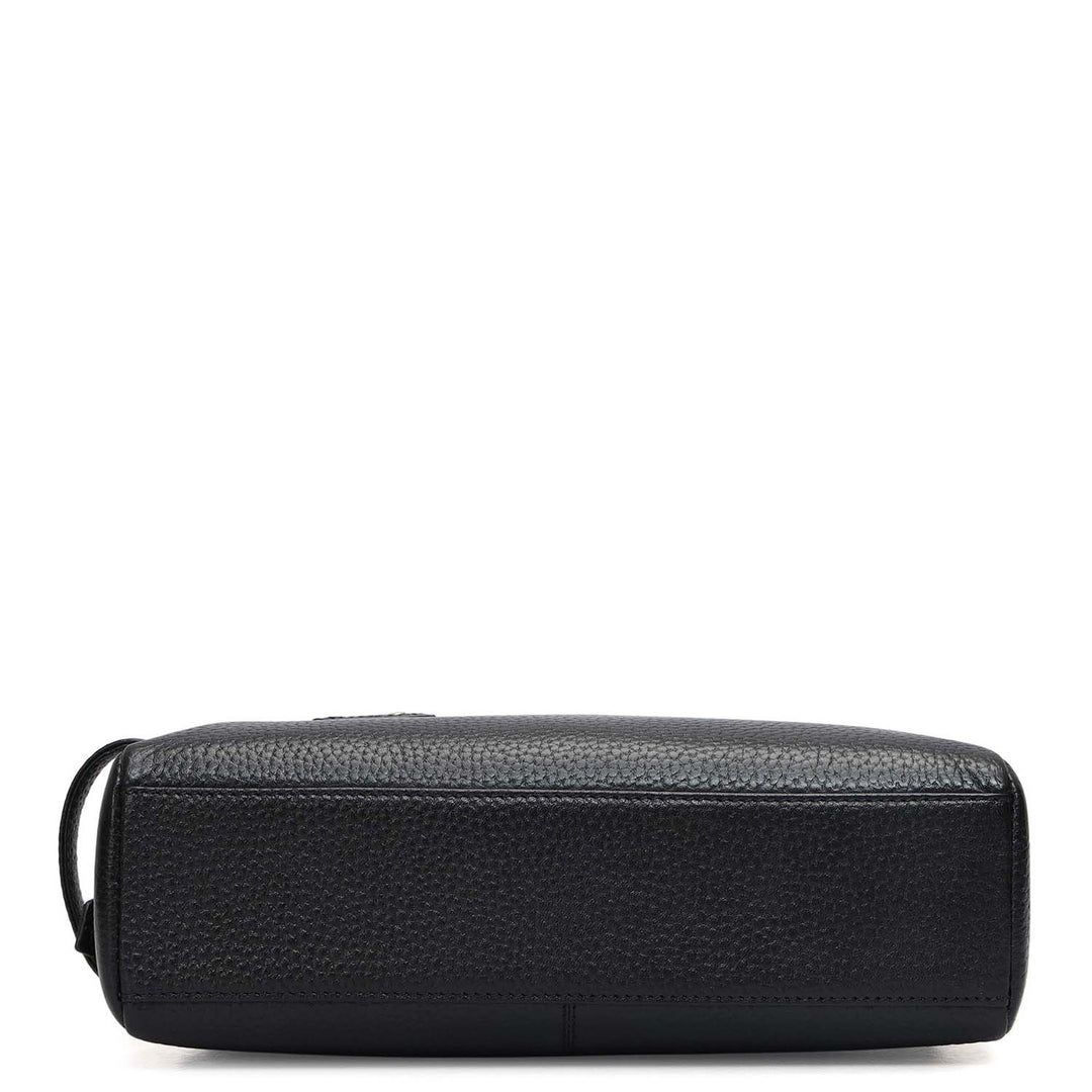 Wax Leather Multi Pouch - Black