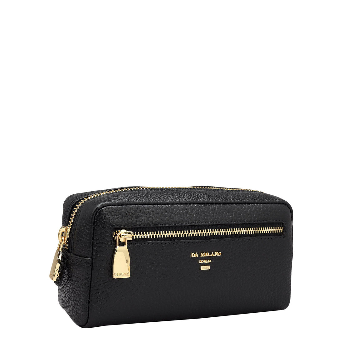 Wax Leather Multi Pouch - Black