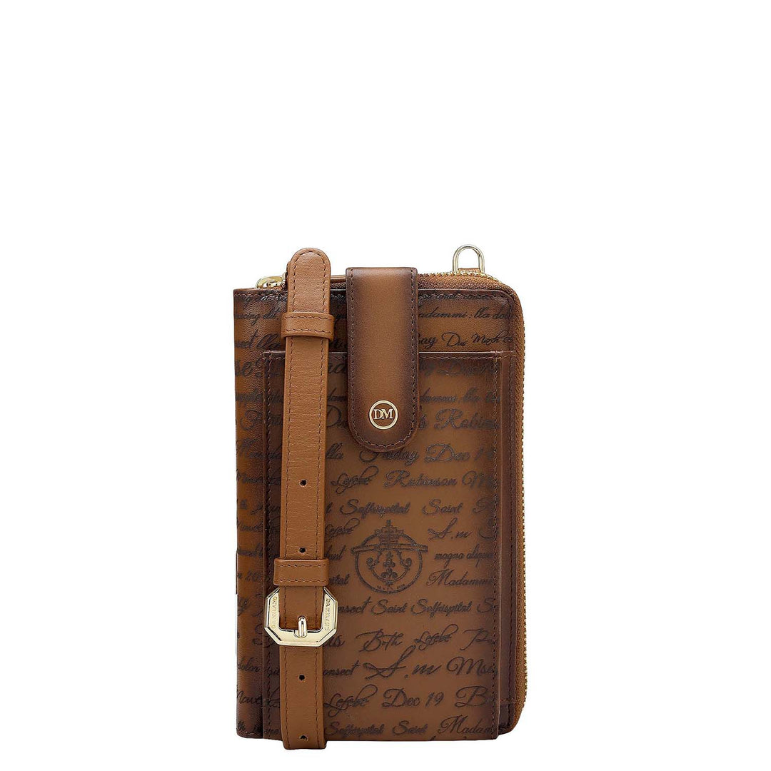 Signato Leather Crossbody - Cognac