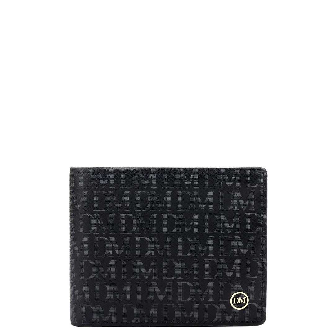 Black Bifold Leather Mens Wallet