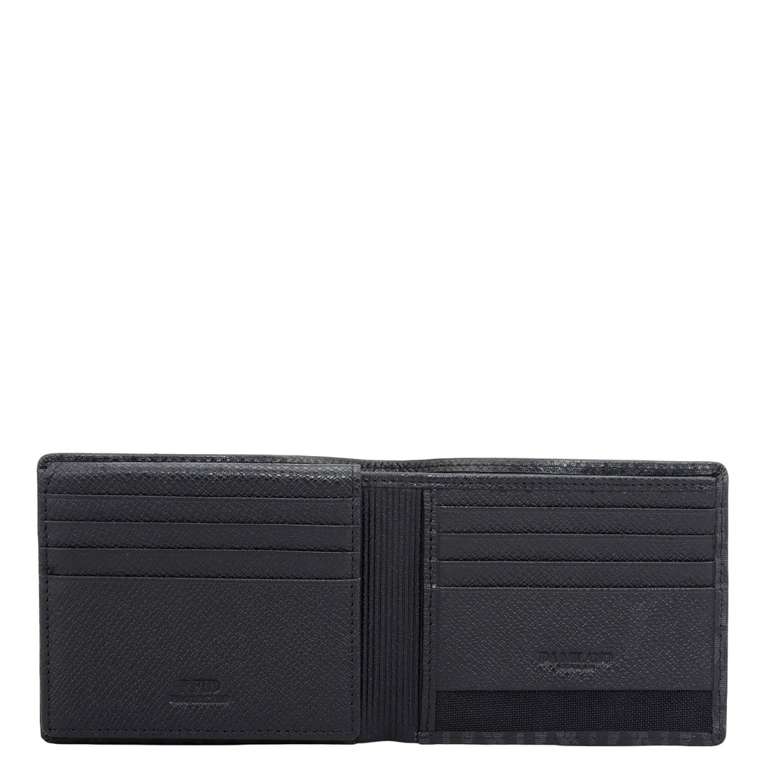 Black Bifold Leather Mens Wallet