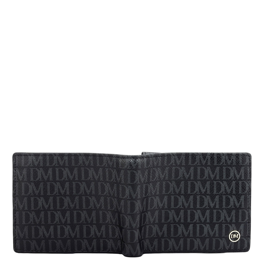Black Bifold Leather Mens Wallet