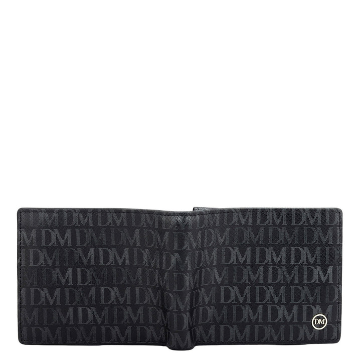 Black Bifold Leather Mens Wallet