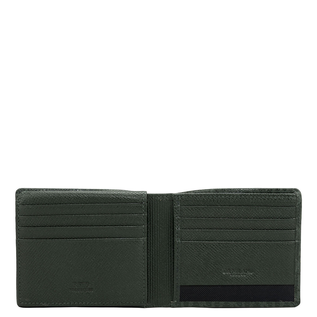 Petrol Green Bifold Leather Mens Wallet